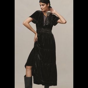 Anthropologie The Somerset Maxi Dress: Velvet Edition